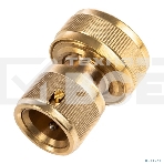 Коннектор для шланга латунный, быстросъемный, 3/4', с аквастопом Профи ЧЕТЫРЕ СЕЗОНА , фото4