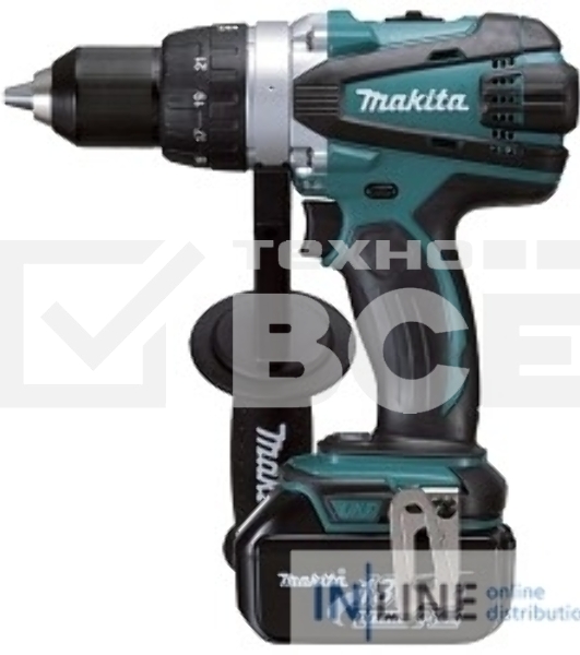 Дрель-шуруповерт Makita DDF458RFE Дрель ак {18В,2х3Ач Li-ion,БЗП-13мм,0-400\2000об\м,91\58Нм,2.3кг,чем}