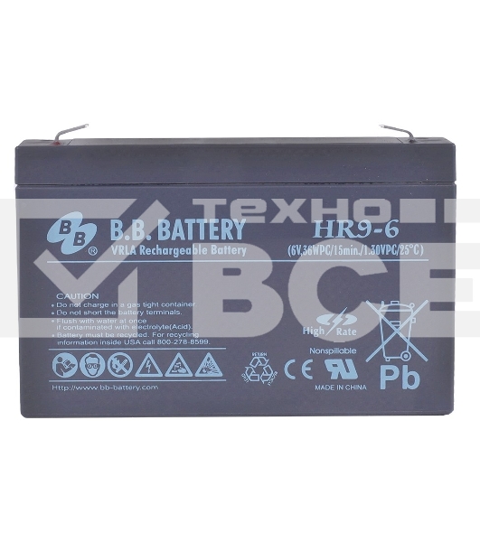 Батарея B.B.Battery HR 9-6 6В 9Ач