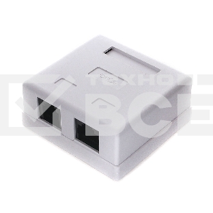 Розетка NA-TA/1 RJ45+RJ11 кат.5e UTP внешняя 2 порта, 110&Krone