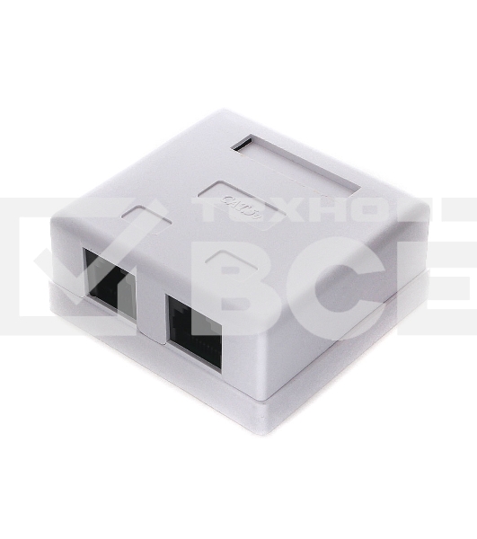 Розетка NA-TA/1 RJ45+RJ11 кат.5e UTP внешняя 2 порта, 110&Krone