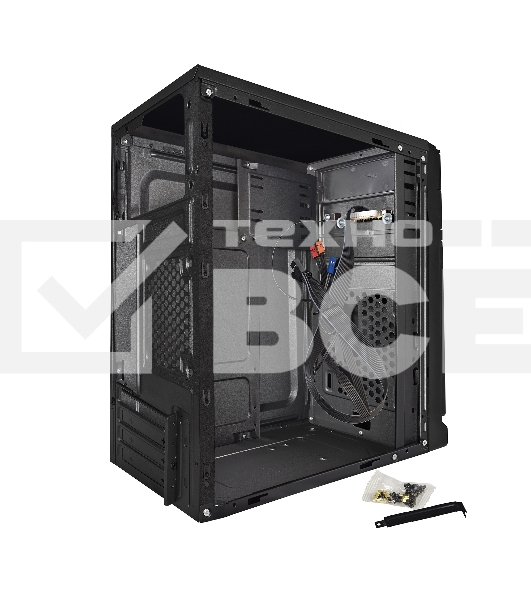 Компьютерный корпус Exegate EX283057RUS  Minitower ExeGate BAA-106 Black, mATX, <AAA350, 80mm>, 2*USB, Audio