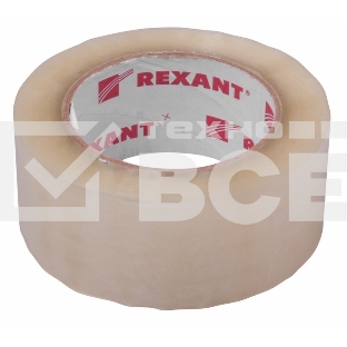 Скотч упаковочный Rexant 48 мм х 50 мкм, прозрачный, рулон 66 м