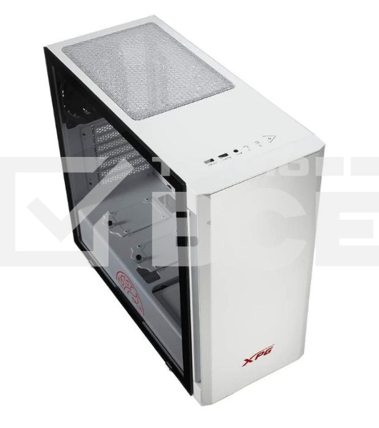 Компьютерный корпус XPG INVADER-WHITECOLOR BOXWORLDWIDE (ATX, подсветка ARGB, 2  вентилятора 120мм, стеклянная боковая панель, ,белый)