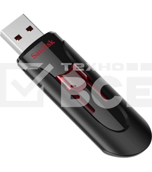 Флеш диск Sandisk 128Gb Cruzer Glide SDCZ600-128G-G35 USB3.0 черный/красный