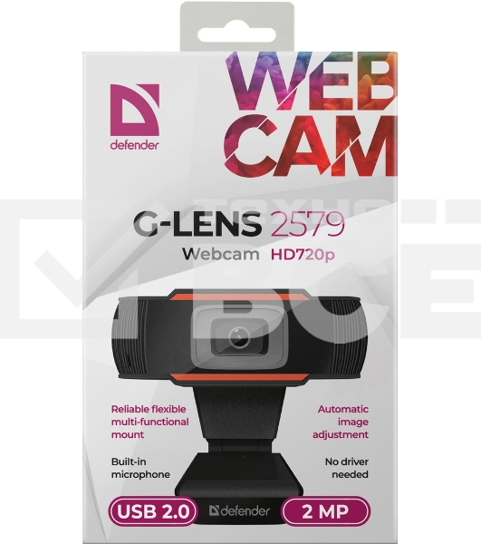 Веб-камера Defender G-lens 2579 HD720p 2МП