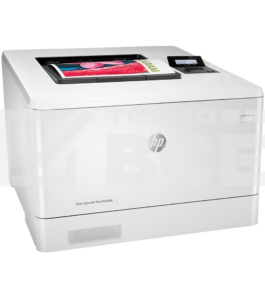 Принтер лазерный HP Color LaserJet Pro M454dn (W1Y44A), А4, цветной, печ. до 27 стр/мин., 600 x 600 dpi, USB, RJ-45, Air Print, Mopria