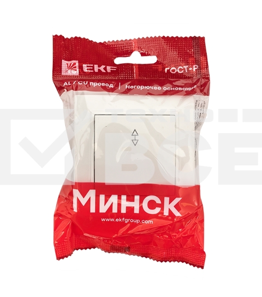 Выключатель 1-кл. СП Минск 10А проходной бел. Basic EKF ERV10-025-10