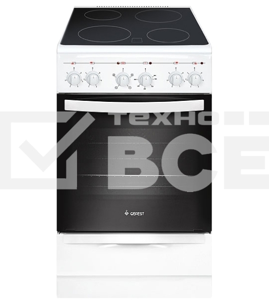 Электрическая плита Gefest 5160-02 0095 Цвет белый. 50х58.5х85 см. Объём духовки 52 л. электрогриль, конвекция, подсветка