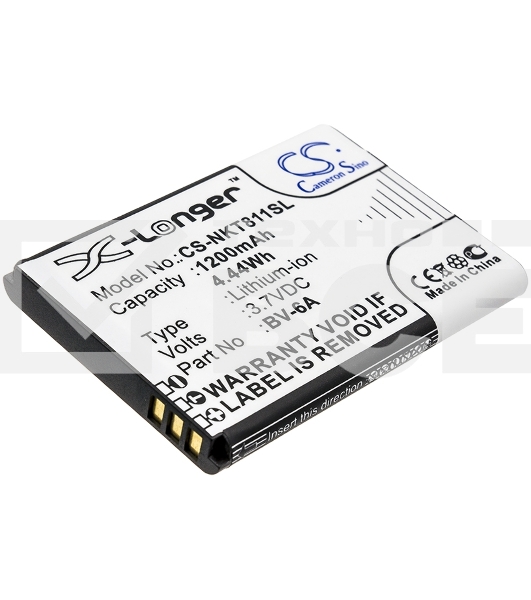 Аккумулятор CameronSinoCS-NKT811SL BV-6A для Nokia 8110 4G, TA-1048, TA-10593.7V / 1200mAh / 4.44Wh