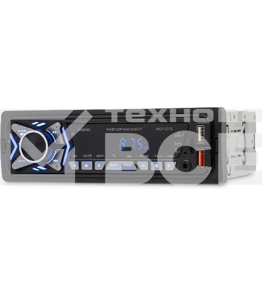 Автомагнитола Digma MCP-227B 1DIN 2x45Вт v5.0 USB 2.0 AUX 2 ПДУ