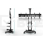 Стойка для двух телевизоров с кронштейном ONKRON TS1881DV 40
