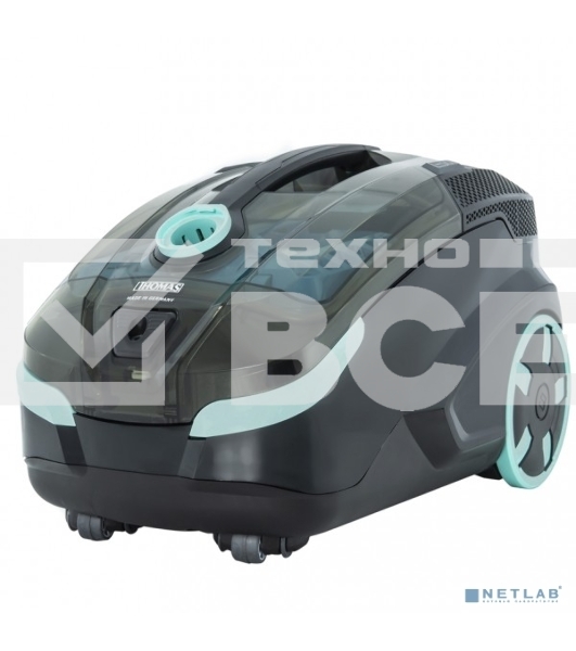 Моющий пылесос Thomas DRYBOX AMFIBIA FAMILY черный/бирюзовый, 325/1700Вт, уборка влажная/сухая, пылесборник контейнер 2.6 л