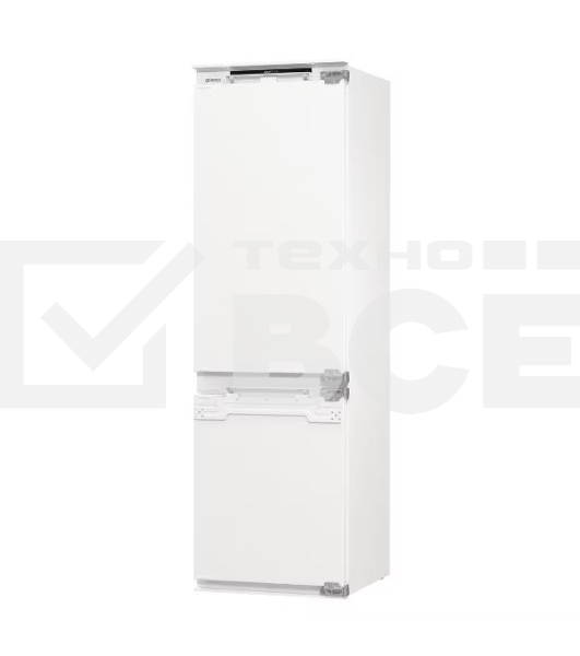 Встраиваемый холодильник Gorenje NRKI517142, полезный объем 243 л, электронное управление, цифровой дисплей, автоматическое размораживание No Frost, быстрое замораживание, интенсивное охлаждение, зона свежести с контролем влажности, слайдерное крепление, энергоэффективность А+