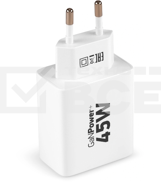 Сетевое зарядное устройство Digma Pro DPW4A 45W 3A (PD+QC) USB-C/USB-A универсальное белый (DPW4A5GX11WH)