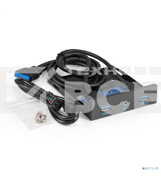 Планка USB на переднюю панель ExeGate U3H-627S, 3,5