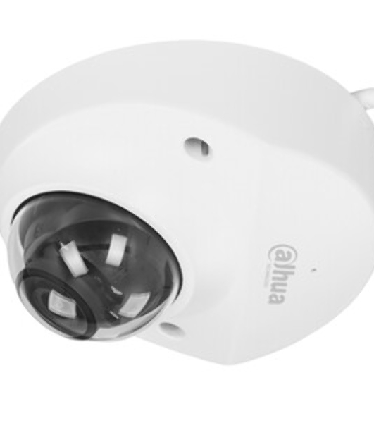Уличная мини-купольная IP-видеокамера SmartDualLight Dahua DH-IPC-HDBW2249FP-AS-IL-0280B 2Мп, 1/2.8” CMOS, объектив 2.8мм, видеоаналитика, микрофон, ИК 30м, LED 30м, IP67, IK10, металл