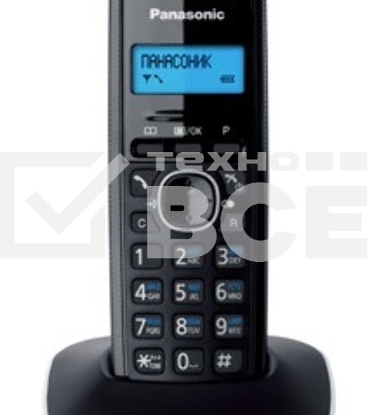 Телефон беспроводной (DECT) Panasonic KX-TG1611RUW (белый) АОН, Caller ID,12 мелодий звонка,подсветка дисплея,поиск трубки
