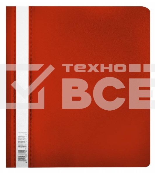 Папка-скоросшиватель Бюрократ Люкс -PSL20A5RED A5 прозрач.верх.лист пластик красный 0.14/0.18