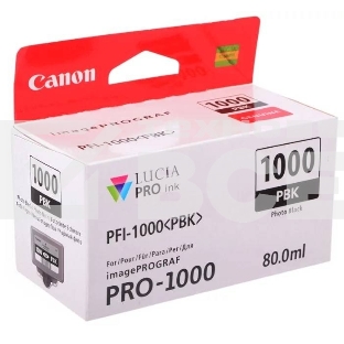 Картридж струйный Canon PFI-1000 PBK для IJ SFP PRO-1000 WFG. Фото черный. 80 мл.