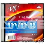 Диск DVD-R VS (PERFEO) 4.7Gb, 16x, Slim Case 5шт., фото 1