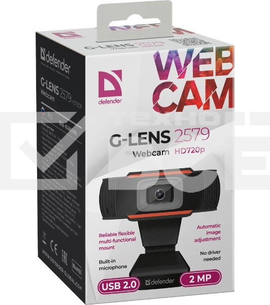 Веб-камера Defender G-lens 2579 HD720p 2МП