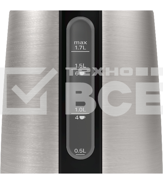 Чайник электрический Bosch TWK3P420 1.7л. 2400Вт черный (корпус: нержавеющая сталь)