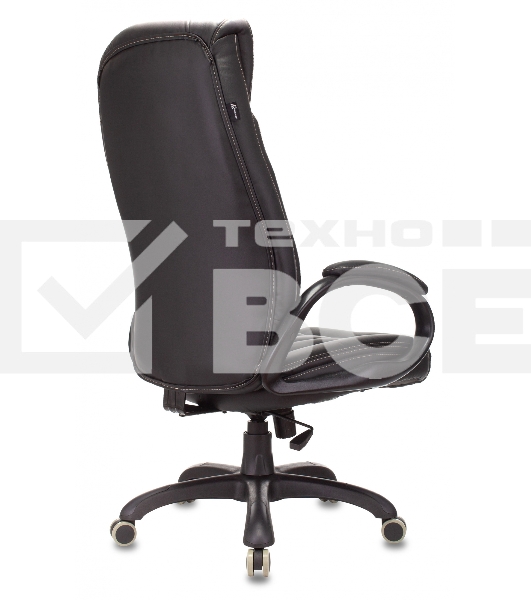 Кресло руководителя Бюрократ T-9922N Leather Venge Black черный, эко.кожа, крестовина пластик
