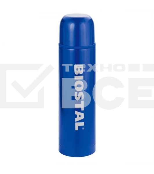Термос Biostal NB-350 C-В 0,35 л., узкое горло, с кноп. синий