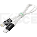 Кабель GCR PREMIUM 1.5m TypeC/Lightning MFI POWER DELIVERY 18 W, быстрая зарядка, белый силикон, AL case черный, белый ПВХ, GCR-53466, фото2