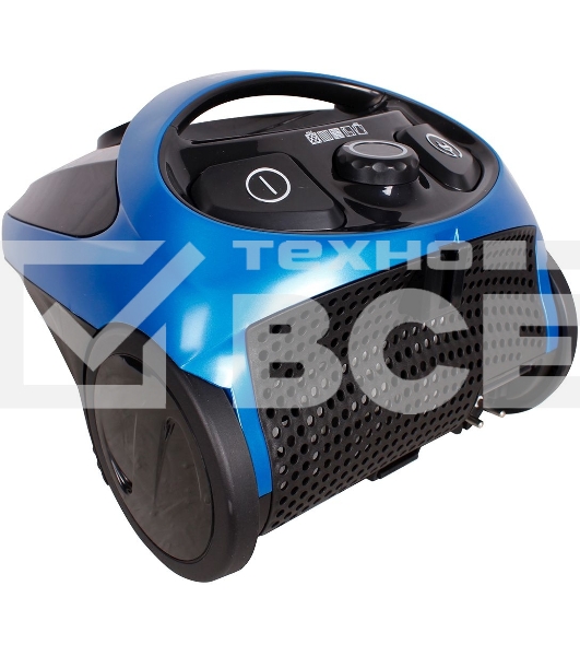 Пылесос Hyundai HYV-B1550 синий/черный, 250/1800 Вт, уборка сухая, пылесборник мешок, 1.5 л (в компл.:1мешок)