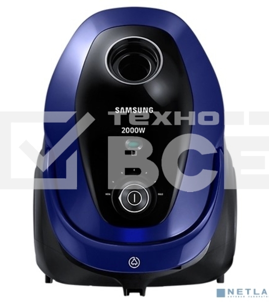 Пылесос Samsung VC20M251AWB синий, 460/2000 Вт, уборка сухая, пылесборник мешок 2.5 л