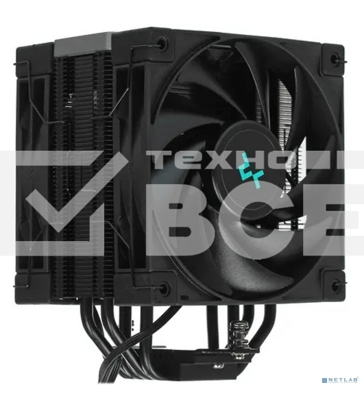 Кулер для процессора DEEPCOOL AK400 ZERO DARK PLUS черный, 120 мм, алюминий/медь, 1650 об/мин, 28 дБ, 4 pin, 260 Вт, 155 мм