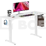 Стол для компьютера Cactus CS-EDL-WWT столешница ДСП, белый каркас белый, фото4