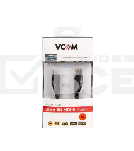 Кабель HDMI 19M/M,ver. 2.1, 8K@60 Hz 1m VCOM <CG860-1M>