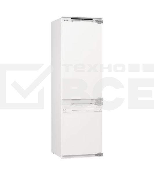 Встраиваемый холодильник Gorenje NRKI517142, полезный объем 243 л, электронное управление, цифровой дисплей, автоматическое размораживание No Frost, быстрое замораживание, интенсивное охлаждение, зона свежести с контролем влажности, слайдерное крепление, энергоэффективность А+