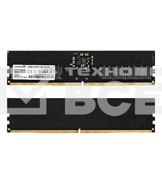 Оперативная память ExeGate Value, DDR5, 16GB (1x16GB), 5600 MHz, CL46, без радиатора
