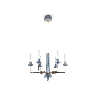 Люстра Ambrella light LH53124/6 GD/WH/GB золото/белый/серо-синий 10W 3000K D660*1120