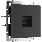 Розетка Ethernet RJ-45 (черный матовый), фото 1