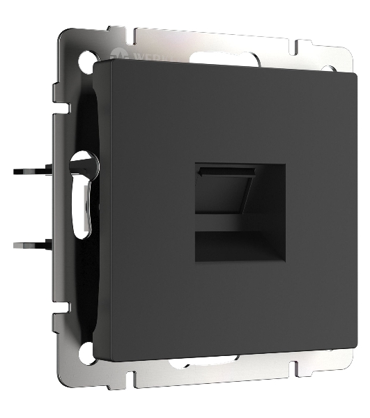 Розетка Ethernet RJ-45 (черный матовый)
