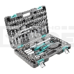 Набор инструментов STELS 141141/4'' 3/8'' 1/2'' cr-v s2 усиленный кейс 151предм., фото 1