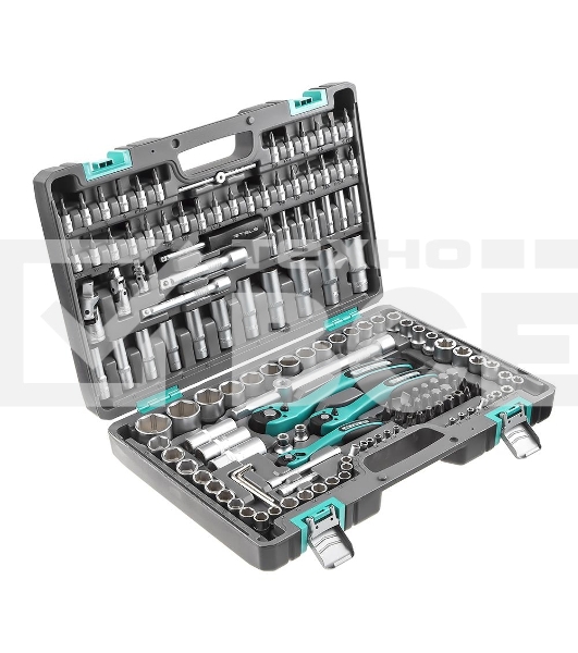Набор инструментов STELS 141141/4'' 3/8'' 1/2'' cr-v s2 усиленный кейс 151предм.