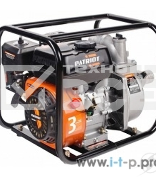 Мотопомпа PATRIOT MP 2036 S [335101420] {Двиг. 4-т, АИ-92, 163сс, 5.5 л.с., самовсас., макс.производит. 36 м?/ч (600 л/м), макс.глуб.всас. 8 м., макс.нап.30 м., диам.патруб.2