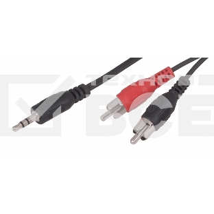 Шнур REXANT Стерео 3,5 мм - 2 RCA, 3 м  (10 шт./уп.)
