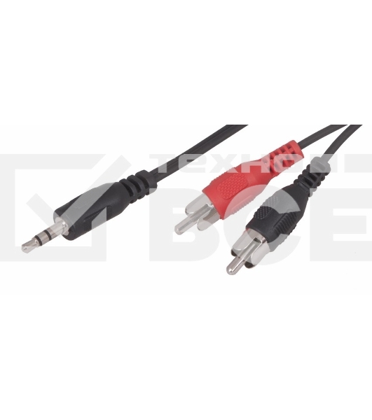Шнур Rexant Стерео 3,5 мм - 2 RCA, 3 м (10 шт./уп.)