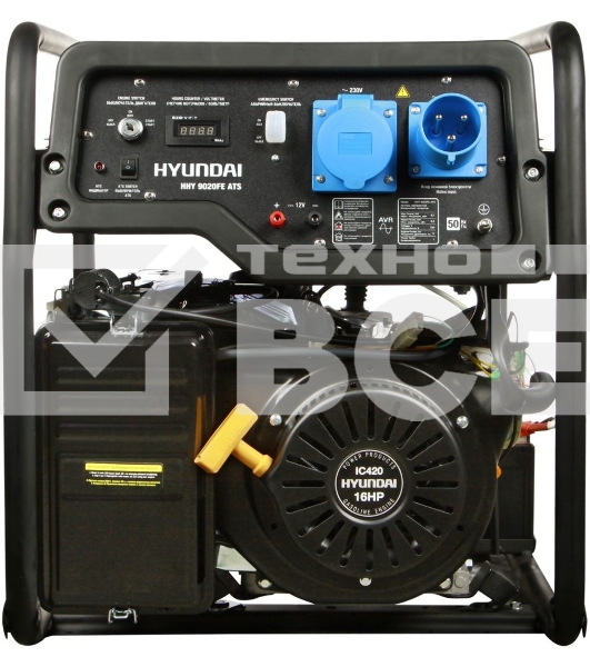 Электрогенератор бензиновый Hyundai HHY 9020FE ATS, 6.5 кВт, 74 дБ, 86.5 кг