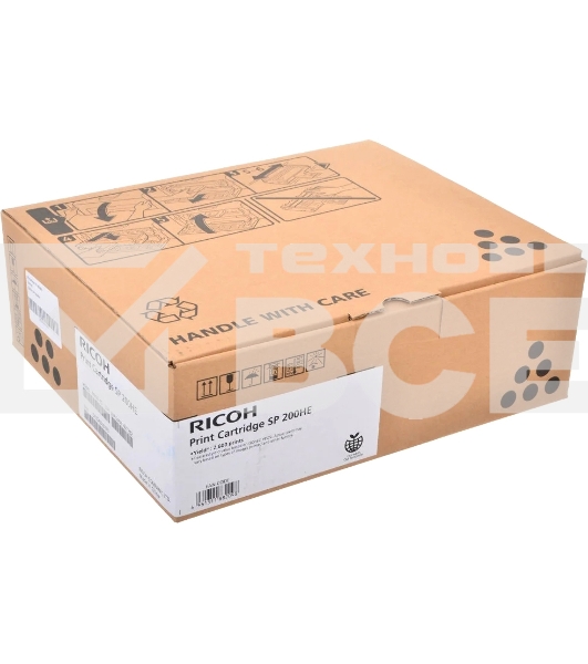 Картридж лазерный Ricoh SP 200HE (ранее SP 200HS) черный для SP210/SP212w/SP212SFNw/SP200N/SP200S/SP202SN/SP203SF/SP203SFN/SP203SFNw/SP210SF/SP212SFw/SP210SU/SP212SUw 2600 стр.