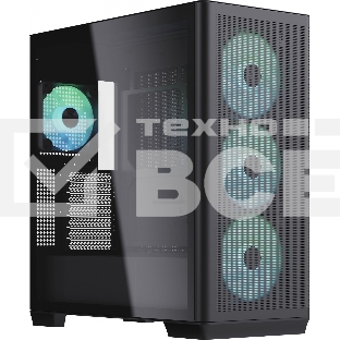 Корпус Aerocool APNX C1-BK-v1 черный без БП ATX 1x120mm 3x140mm 2xUSB3.0 1xUSB3.1 audio bott PSU