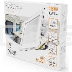 Светильник Glass кв 18W 1390lm 3000K 220-240V IP20 монт Ø155х155 200*200*30 с дек стек LED, фото5