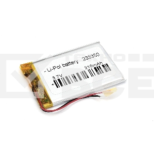 Аккумулятор Li-Pol (батарея) 2.3*33*50мм 2pin 3.7V/310mAh